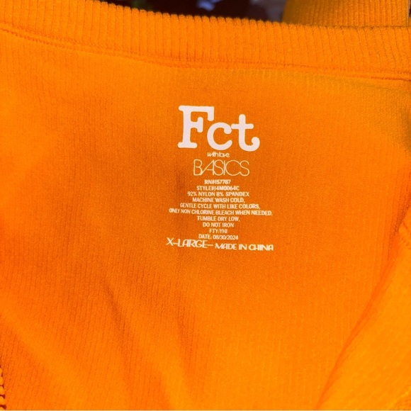 Orange Zip-Up Cropped Tee - Picture 3 of 3
